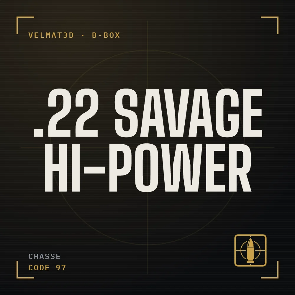 Boîte à cartouches .22 Savage Hi-Power - VelMat3D