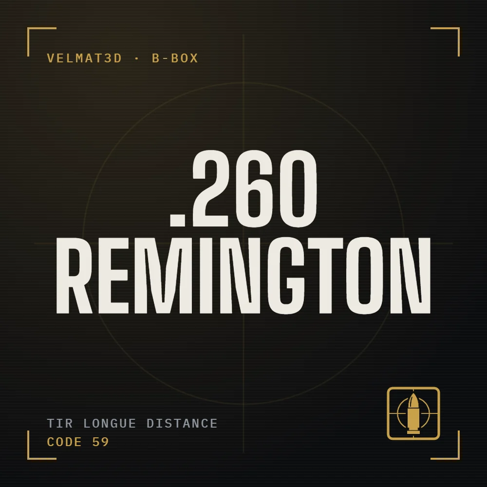 Boîte à cartouches .260 Remington - VelMat3D