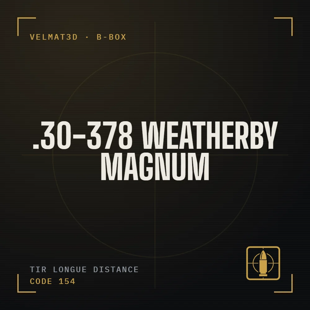 Boîte à cartouches .30-378 Weatherby Magnum - VelMat3D