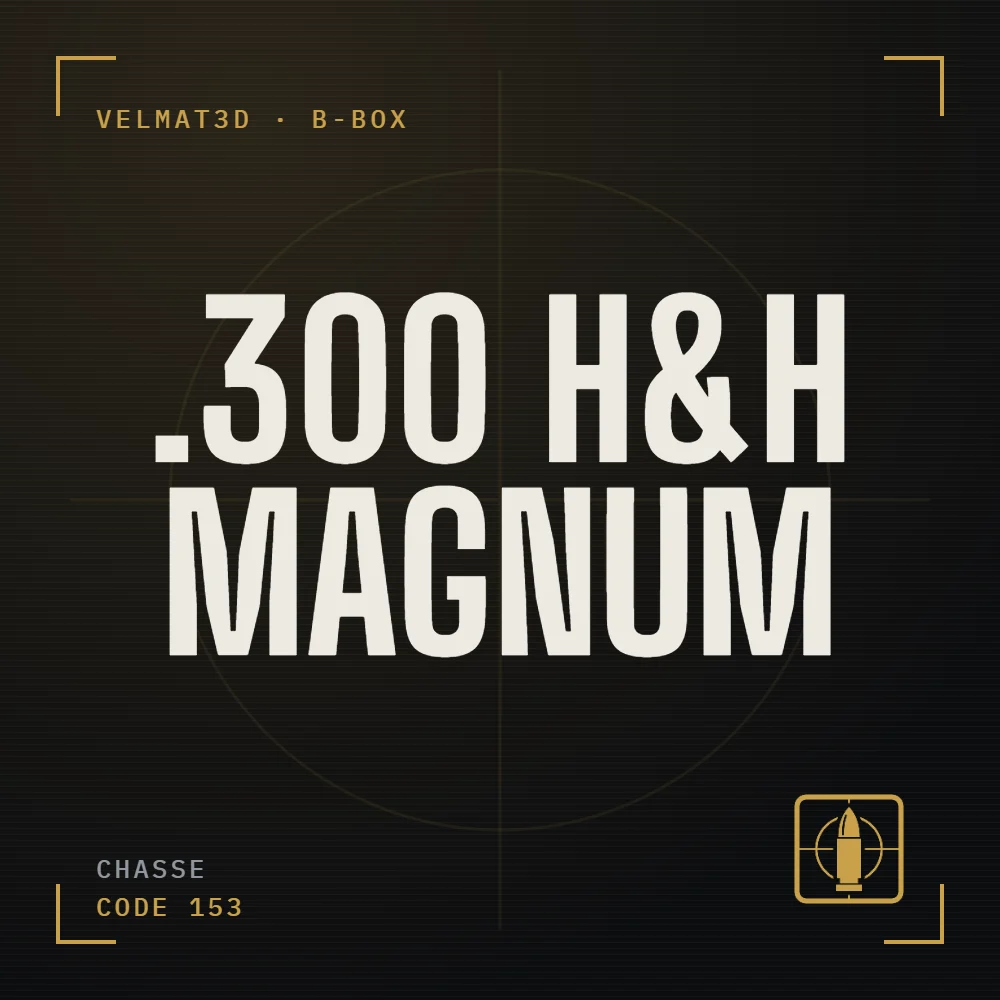 Boîte à cartouches .300 H&H Magnum - VelMat3D