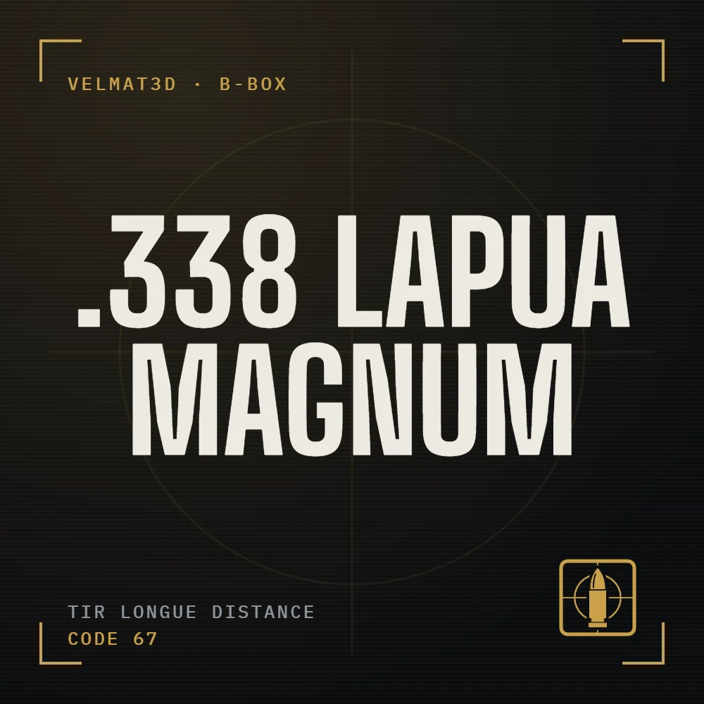 Boîte à cartouches .338 Lapua Magnum - VelMat3D