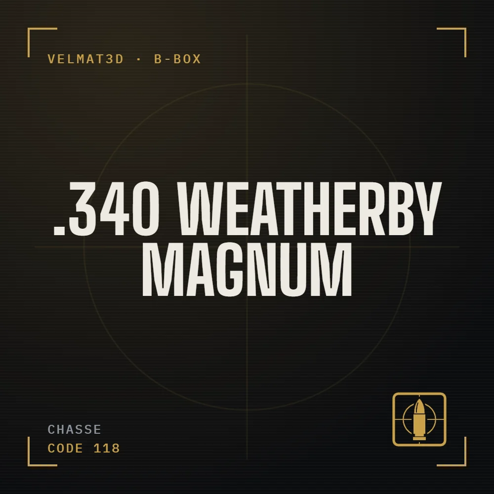 Boîte à cartouches .340 Weatherby Magnum - VelMat3D