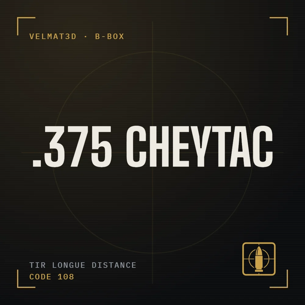 Boîte à cartouches .375 CheyTac - VelMat3D