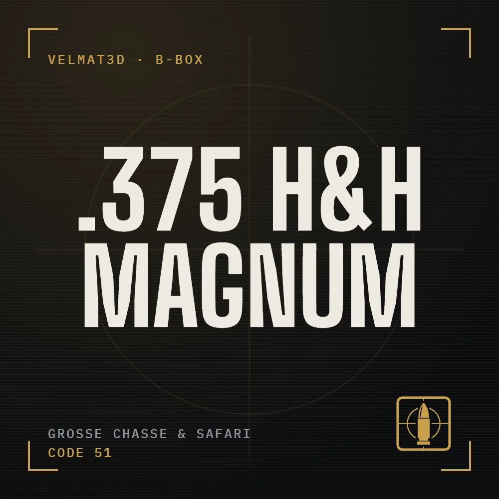 Boîte à cartouches .375 H&H Magnum - VelMat3D