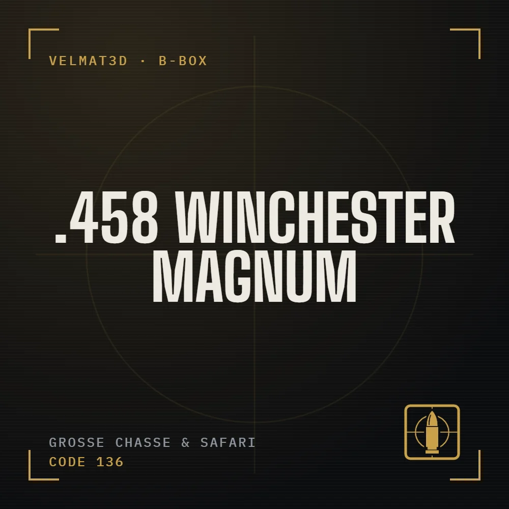 Boîte à cartouches .458 Winchester Magnum - VelMat3D
