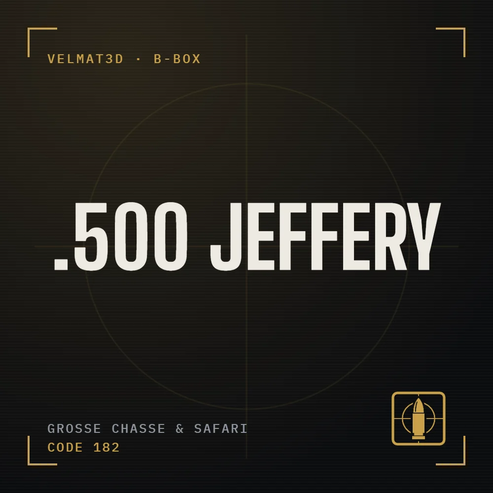 Boîte à cartouches .500 Jeffery - VelMat3D