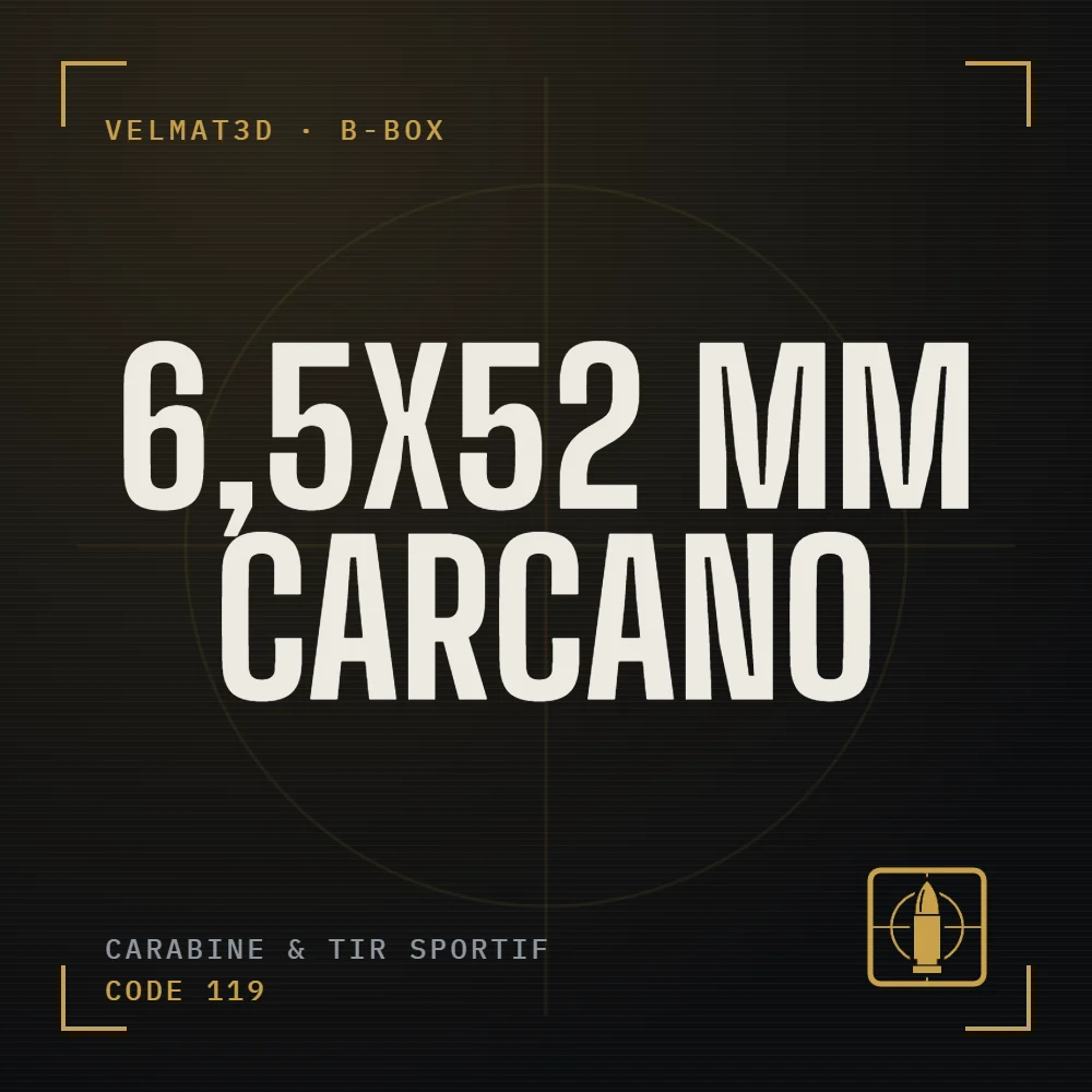 Boîte à cartouches 6,5x52 mm Carcano - VelMat3D
