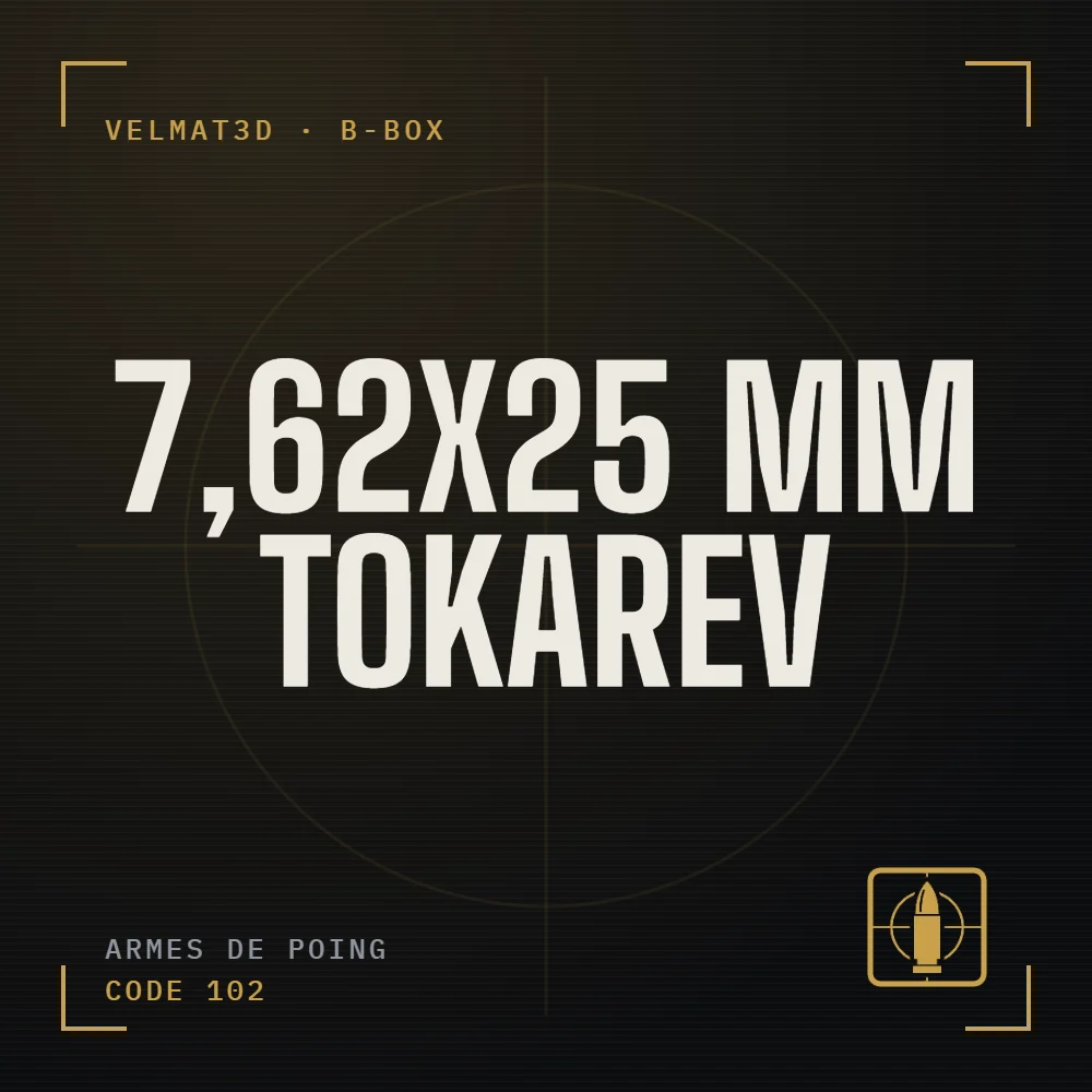 Boîte à cartouches 7,62x25 mm Tokarev - VelMat3D