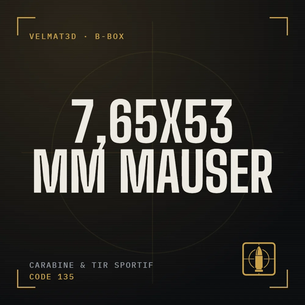 Boîte à cartouches 7,65x53 mm Mauser - VelMat3D