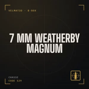 Boîte à cartouches 7 mm Weatherby Magnum - VelMat3D
