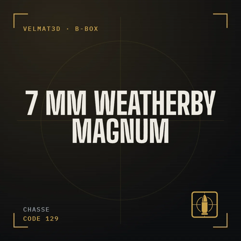 Boîte à cartouches 7 mm Weatherby Magnum - VelMat3D