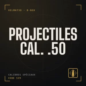 Boîte à cartouches Projectiles cal. .50 - VelMat3D